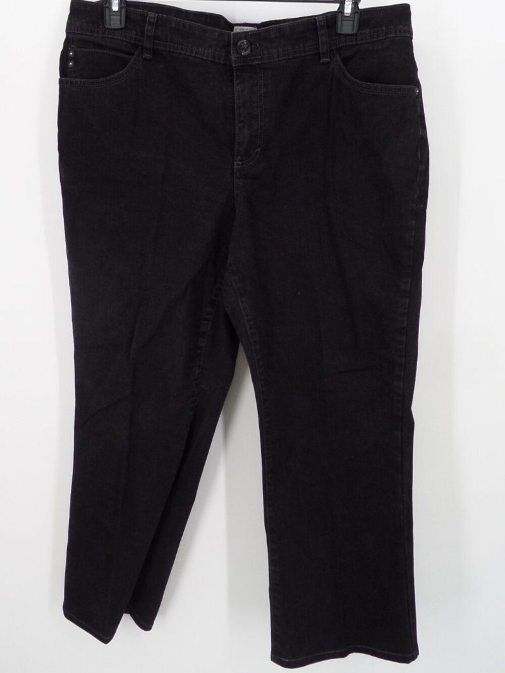Just My Size Women's Fall Flair Bottom Leg Black Jeans Size 20W  EUC